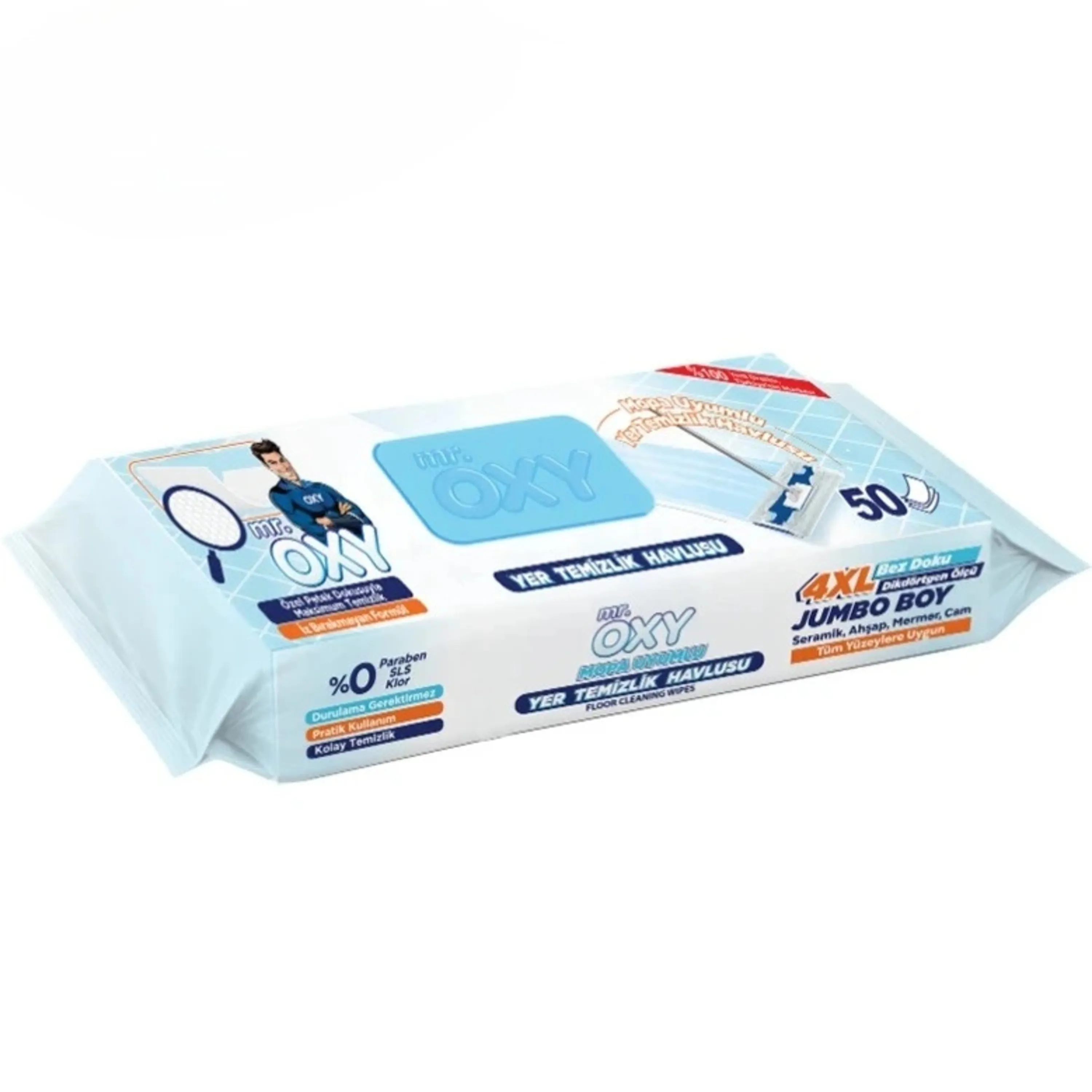 یدک زمین شوی مستر اوکسی مدل 4XL بسته 50 عددی